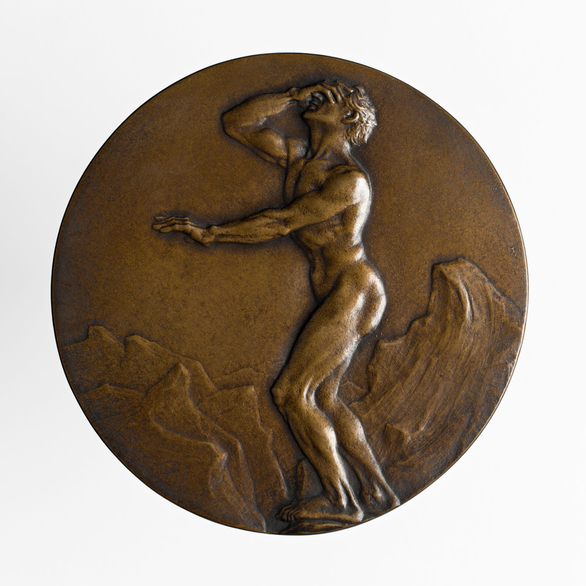Charles Pillet - Homme nu sur le bord de l'abîme