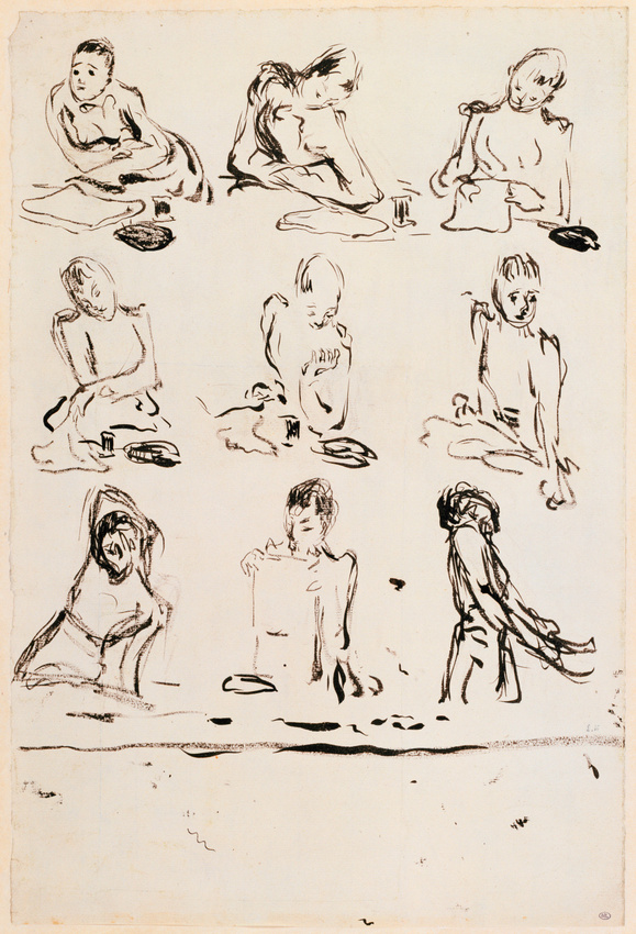 Edouard Vuillard - Neuf études de femmes, assises, écrivant, méditant...
