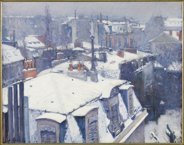 Gustave Caillebotte - Vue de toits (Effet de neige)