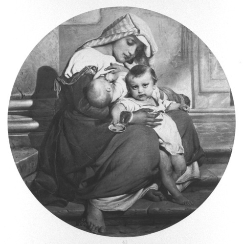 Robert Jefferson Bingham - "Le petit mendiant", tableau de Paul Delaroche
