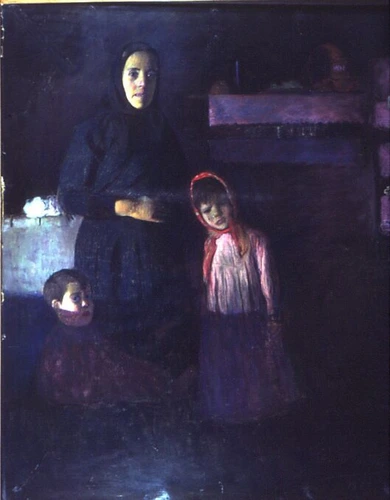 Charles Milcendeau - La mère et les deux enfants