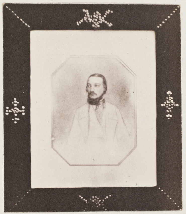 Auguste Vacquerie - Reproduction d'un portrait de Charles Vacquerie