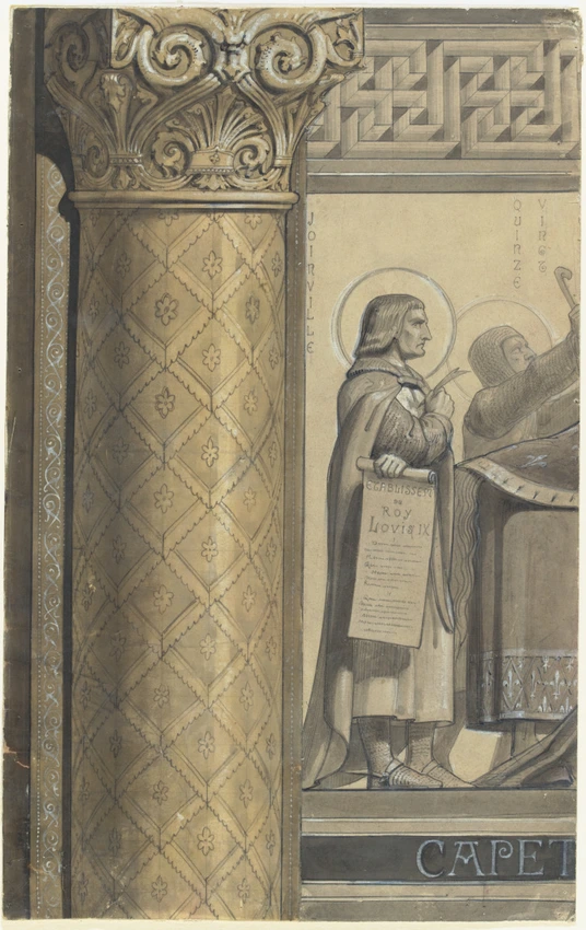 Charles Lameire - Catholicon, projet de décor d'église, fragment d'une frise lat...