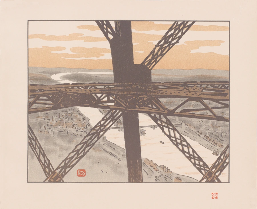 dessin, Henri Rivière, Dans la tour, entre 1888 et 1902