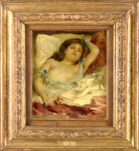 Auguste Renoir - Femme demi-nue couchée : la rose
