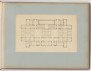 Anonyme - Projet de reconstruction de l'hôtel de ville de Paris, plan du soubass...
