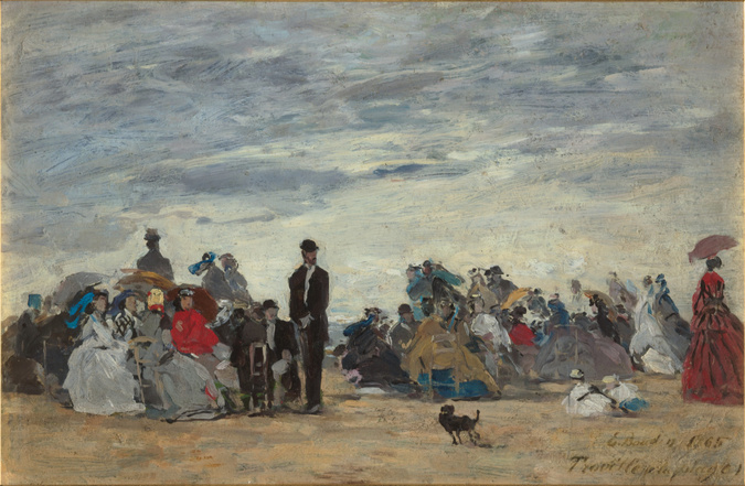 La Plage de Trouville - Eugène Boudin | Musée d'Orsay