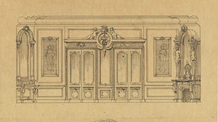 Antoine Zoegger - Esquisse d'un motif décoratif en forme de chimère