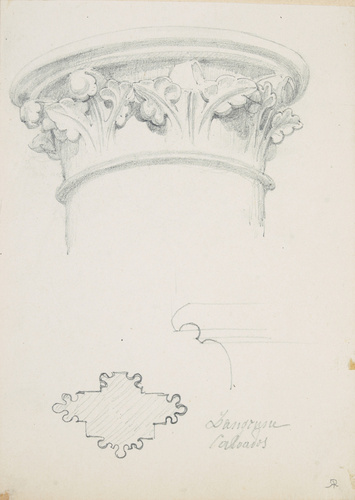 Victor Ruprich-Robert - Chapiteau orné de motifs végétaux, pilier composé