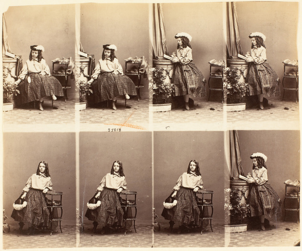 André Adolphe Eugène Disdéri - Mlle Whithingham en huit poses