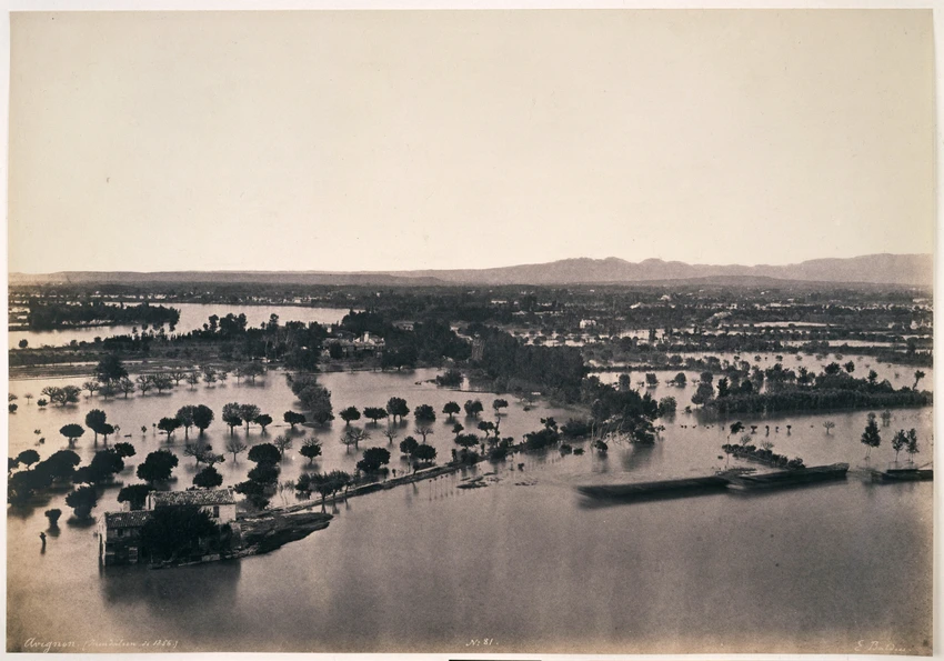 Inondations du Rhône en 1856, à Avignon - Edouard Baldus