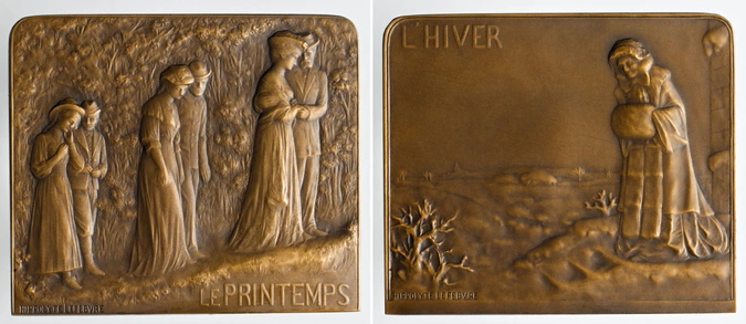 Hippolyte Jules Lefebvre - Le Printemps et L'Hiver