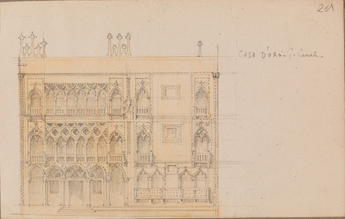 Louis Boitte - Venise, Ca'd'Oro, façade sur le canal