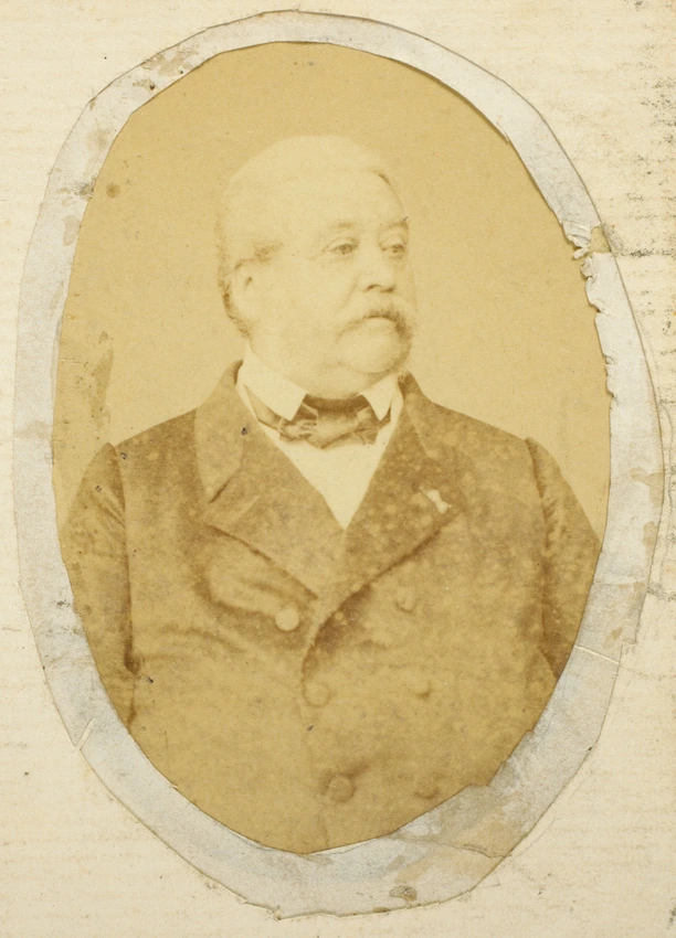 CDV Photo Ancienne - Portrait Camée Homme Moustachu - Naples - Réf E 15