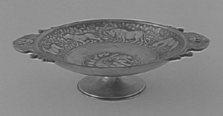 Ferdinand Levillain - Coupe "Animaux, médaillon Hercule n°1"