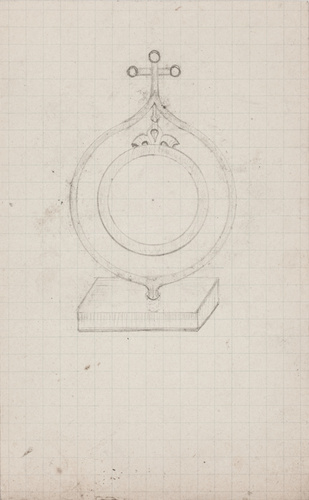 Enguerrand du Suau de la Croix - Porte médaille à croix en sommet, soutenant méd...