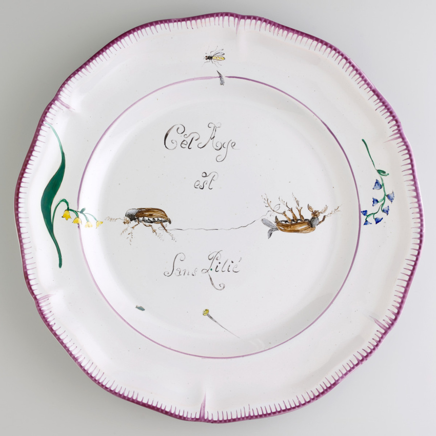 Charles Gallé - Assiette, service "Fables" : Cet âge est sans pitié