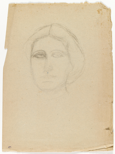 Edgar Degas - Tête de femme (croquis inachevé)