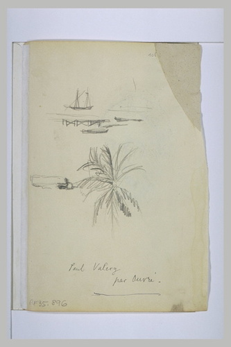 Achille Ouvré - Bateaux et palmier