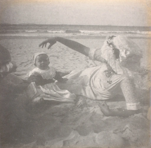 Dominique et Marguerite Genêt sur la plage, Perros-Guirec (Côtes-d'Armor) - Maurice Denis