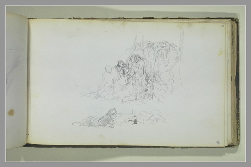 Adolphe Yvon - Groupe de soldats relevant les blessés