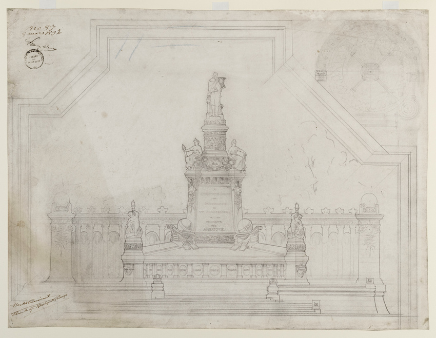 Hector Guimard - Beaux-arts : Prix de Rome : concours, projet pour un monument à...