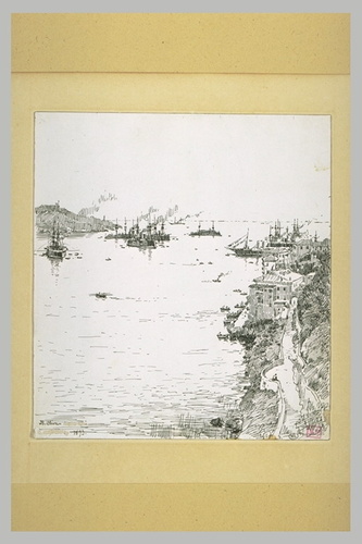 Jean-Baptiste Olive - Le soir : rade de Villefranche