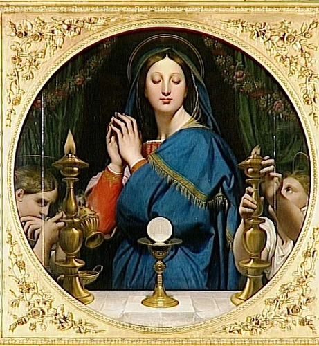 Jean Auguste Dominique Ingres - La Vierge adorant l'hostie