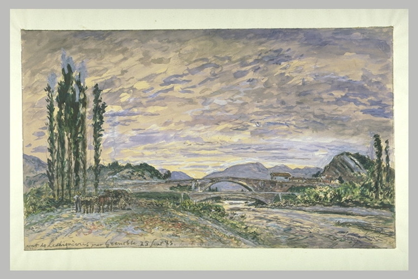 Johan Barthold Jongkind - Le pont de Lesdiguières près de Grenoble