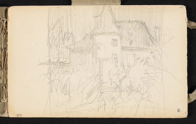 Pierre Bonnard - Paysage avec une maison à tourelle