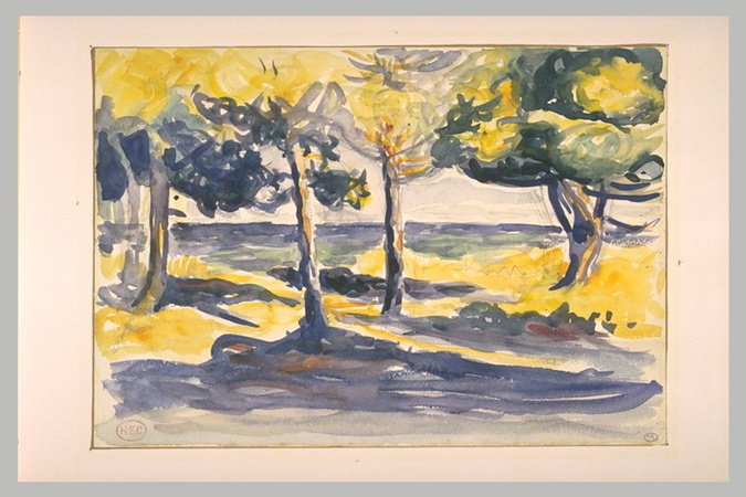 Henri-Edmond Cross - Arbres au bord de la mer