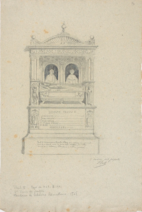 Louis Boitte - Eglise Sainte-Marie-du-Peuple, tombeau du cardinal Ludovico Podoc...