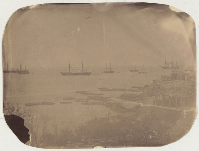 Henry Sauvaire - Beyrouth, vue de la rade, le port et bateaux