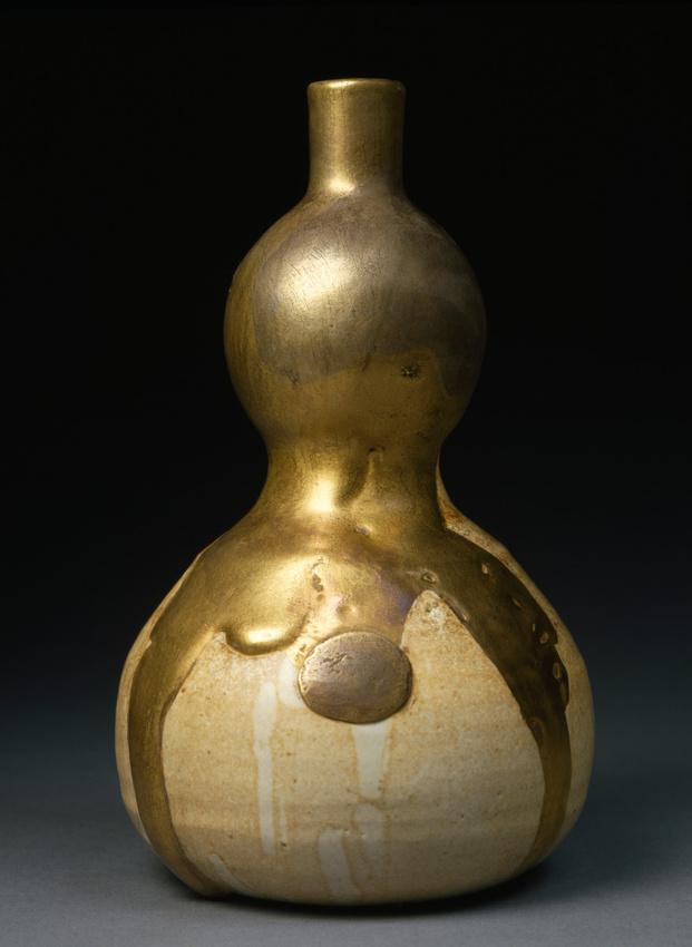 Jean Carriès - Vase en forme de gourde à double renflement