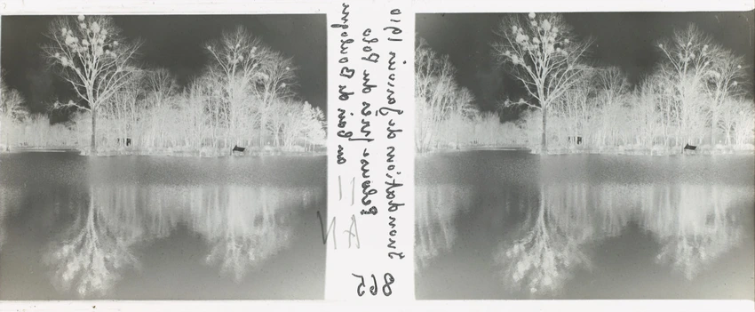E. Serve-Louvat - Inondations de janvier 1910. Pelouse près du Polo au bois de B...