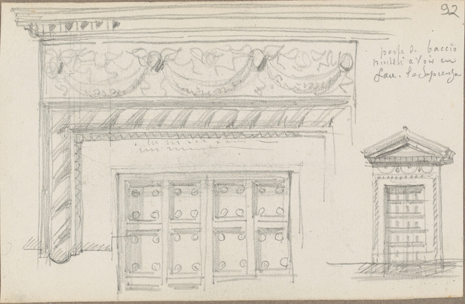 Louis Boitte - Rome, Porte de Baccio Pintelli, en face de la Sapience