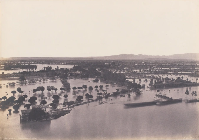 Inondations du Rhône en 1856, à Avignon - Edouard Baldus
