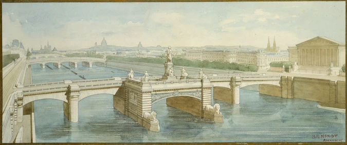 Henri Paul Nénot - Projet d'un monument à Gambetta sur le pont de la Concorde