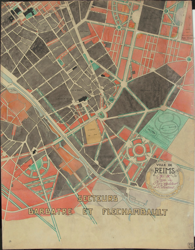 Ernest Kalas - Ville de Reims, projet de plan régulateur et d'extensions, secteu...