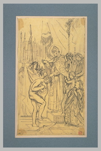 Joseph Blanc - Scène de baptême