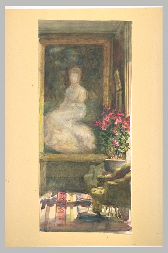 Marie Bracquemond - Intérieur d'un salon