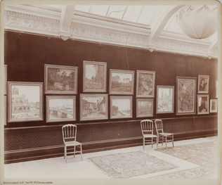 Bedford Lemere & Co - Vue d'une salle de l'exposition "Pictures by Boudin, Cézan...