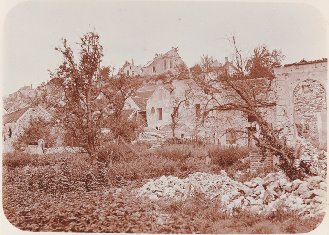 Charles Augustin Lhermitte - Village et arche en ruines