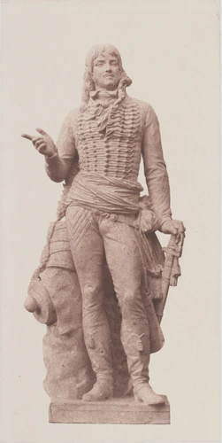Edouard Baldus - "Marceau", statue de Gabriel Thomas, décor du palais du Louvre,...