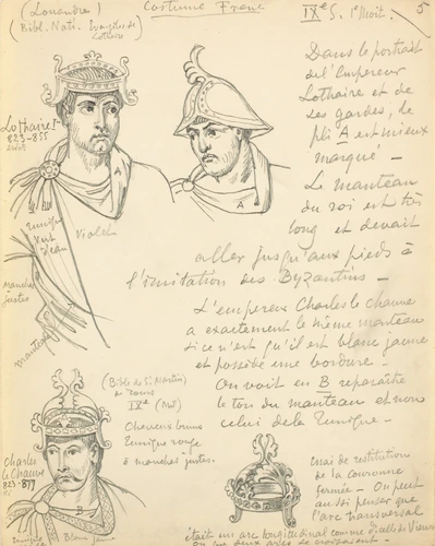 Eugène Grasset - Couronnes et casque de la 1ère moitié du IXè siècle
