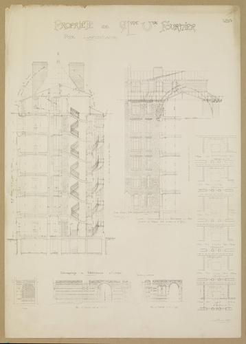 Hector Guimard - Paris 16e, 16, rue La Fontaine, Castel Béranger, propriété de M...