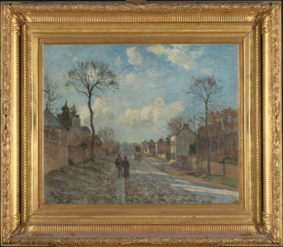 Camille Pissarro、LA GRAND'ROUTE, LOUVECI File:La route de Louveciennes (1870) - Camille Pissarro
