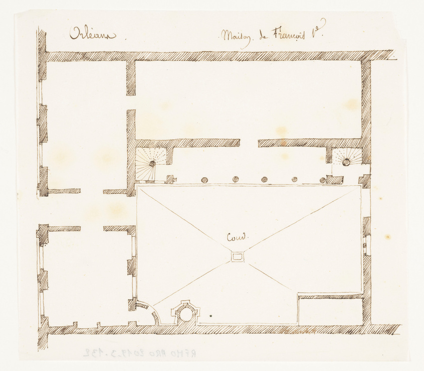 Edouard Villain - Plan de la maison François Ier à Orléans