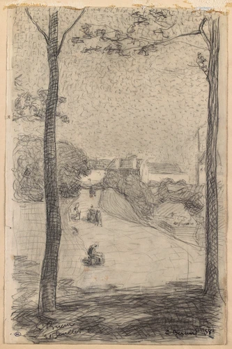 Emile Bernard - Vue de Saint-Brieuc à travers les arbres