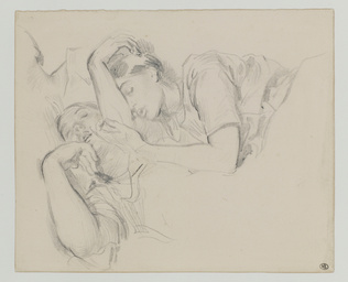 Alfred Dehodencq - Deux études d'après Madame Dehodencq endormie